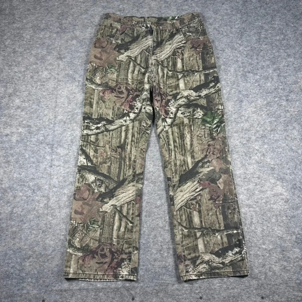 Mossy Oak Camo Pants Brown Break-Up‎ Infinity Denim Straight Mens 31x31